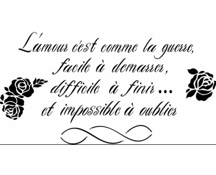 Script d'Amour Français - Stencil van Dixie Belle